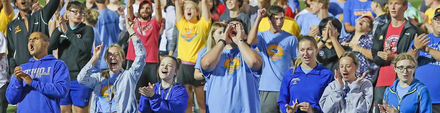 students celebrate at the NSE Playfair event